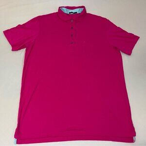 Greyson Shirt Mens XXL‎ Pink Polo Pocket Golf Active Button 2XL Blue Logo Active